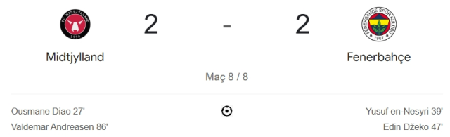 Midtjylland Fenerbahçe maçı kaç kaç, bitti mi? MAÇ SONUCU! Midtjylland Fenerbahçe golleri kim attı, canlı maç anlatımı!