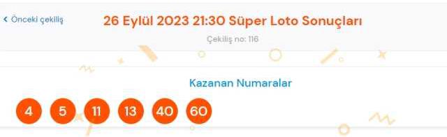 Süper Loto sonuçları açıklandı! 26 Eylül Süper Loto kazanan numaralar neler? Süper Loto sonuçlarına ne zaman, nereden bakılır?