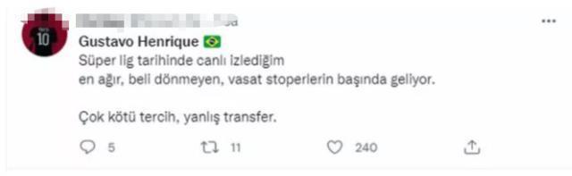 Fenerbahçe taraftarları yeni transfer Gustavo'yu topa tuttu! Herkes aynı yorumu yapıyor