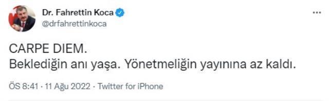 Sağlık Bakanı Koca'dan sağlık çalışanlarını heyecanlandıran paylaşım: Yönetmeliğin yayınına az kaldı