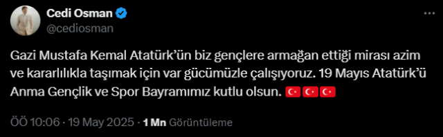 Cedi Osman'ın 19 Mayıs paylaşımı Yunanistan'da olay oldu