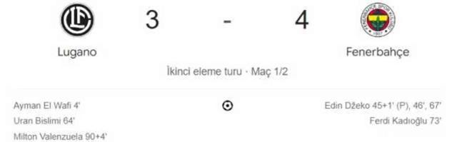 Lugano Fenerbahçe maç özeti ve golleri izle! (VİDEO) Lugano FB maçı özeti! Golleri kim attı, maç kaç kaç bitti?