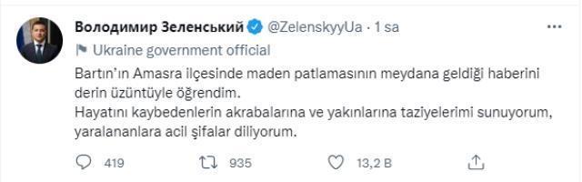 Dünya liderlerinden maden faciası için taziye ve acil şifa mesajları