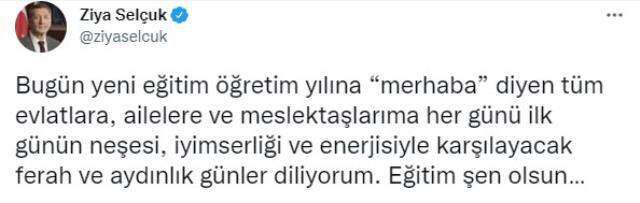 Eski bakan Ziya Selçuk'tan öğrencilere yüz yüze eğitim mesajı