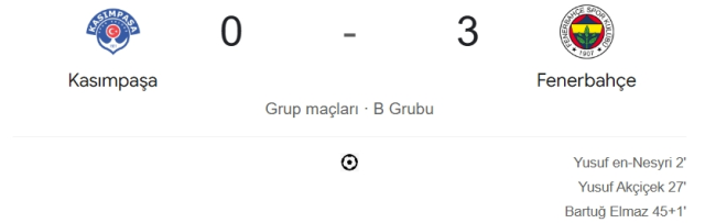 Kasımpaşa Fenerbahçe maçı kaç kaç, bitti mi? MAÇ SONUCU! Kasımpaşa Fenerbahçe golleri kim attı, canlı maç anlatımı!