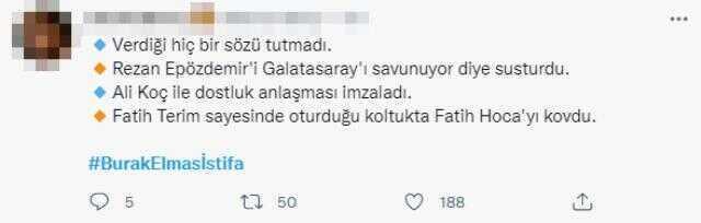 Galatasaray'da Fatih Terim ile yolların ayrılması taraftarı çıldırttı! Burak Elmas'ı istifa davet ettiler
