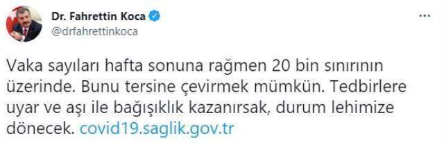 Son Dakika: Türkiye'de 31 Temmuz günü koronavirüs nedeniyle 79 kişi vefat etti, 22 bin 332 yeni vaka tespit edildi