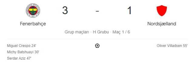 Fenerbahçe - Nordsjaelland maçı kaç kaç, bitti mi? MAÇ SKORU! Fenerbahçe - Nordsjaelland maçı kaç kaç, canlı maç skoru! Canlı maç anlatımı!