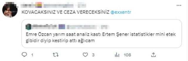 Ortalık karıştı! Ertem Şener'in maç sırasında yaptığı benzetme izleyenleri çıldırttı