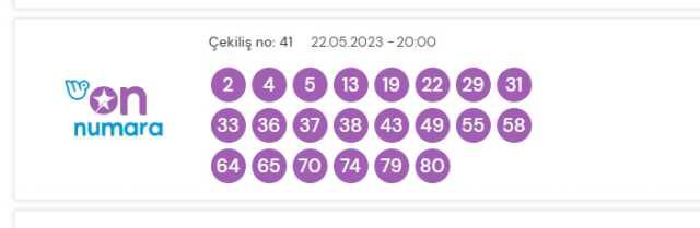 22 Mayıs 2023 On Numara çekiliş sonuçları açıklandı On Numara sonuçları saat kaçta? On Numara CANLI izle! Bugün kazanan numaralar neler?
