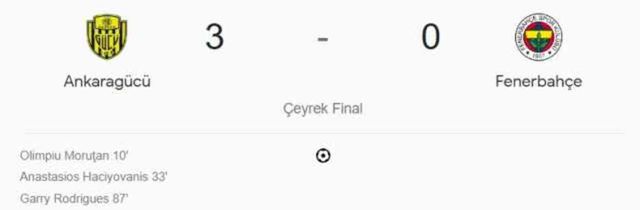Ankaragücü Fenerbahçe maçı kaç kaç, bitti mi? MAÇ SKORU! Ankaragücü Fenerbahçe maçı kaç kaç, canlı maç skoru!