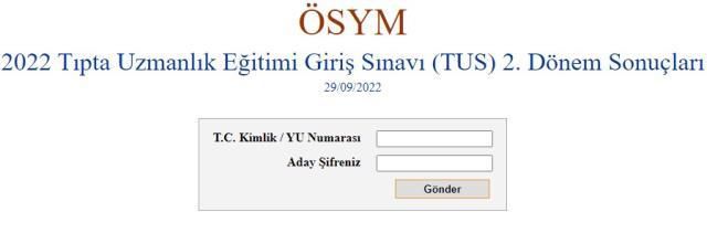 TUS 2. dönem yerleştirme sonuçları açıklandı! Son dakika! TUS sonuçları nereden bakılır? TUS yerleştirme sonuçları açıklandı mı?