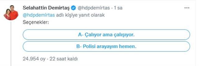 Selahattin Demirtaş'tan 4 soruluk anket