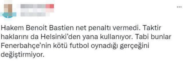Fenerbahçe-Helsinki maçının hakemi sarı-lacivertli taraftarları çıldırttı! Tepkiler çığ gibi büyüyor