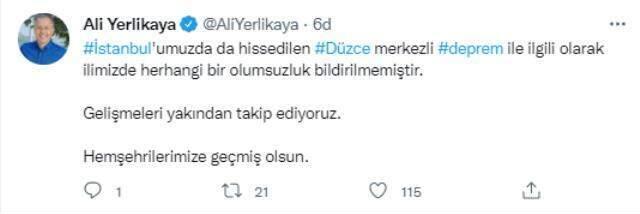 Son Dakika: Düzce'de 5 şiddetinde deprem! Sarsıntı İstanbul'da da hissedildi