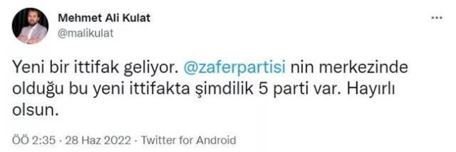 2023 seçimleri öncesi kulisleri hareketlendiren iddia: Merkezinde Zafer Partisi'nin olduğu yeni bir ittifak kuruluyor