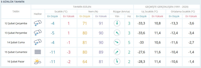 MUŞ HAVA DURUMU: 12 Şubat Muş hava durumu nasıl? Muş 5 günlük hava durumu tahmini