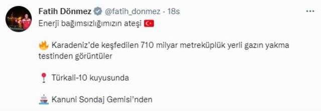 Enerji ve Tabii Kaynaklar Bakanı Fatih Dönmez