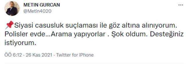 Babacan'dan gözaltına alınan Metin Gürcan'la ilgili açıklama: Bu tür girişimler DEVA kadrolarını asla yıldıramaz