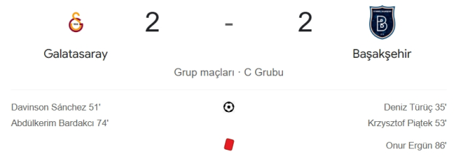 Galatasaray Başakşehir maçı kaç kaç, bitti mi? MAÇ SONUCU! Galatasaray Başakşehir golleri kim attı, canlı maç anlatımı!