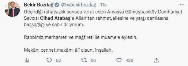 Cumhuriyet Savcısı Cihad Atabaş, evinde ölü bulundu