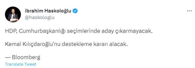 HDP aday çıkarmayacak mı? HDP Cumhurbaşkanı adayı kim?