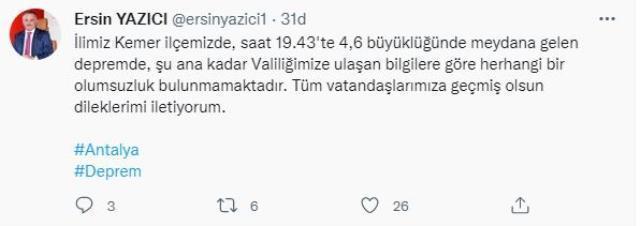 Antalya'nın Kepez ilçesinde korkutan deprem