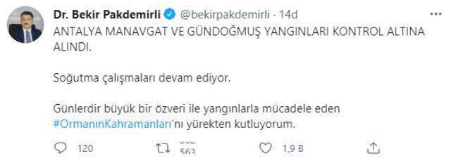 Son Dakika: Antalya'nın Manavgat ve Gündoğmuş ilçelerindeki yangınlar 10 gün sonra kontrol altına alındı
