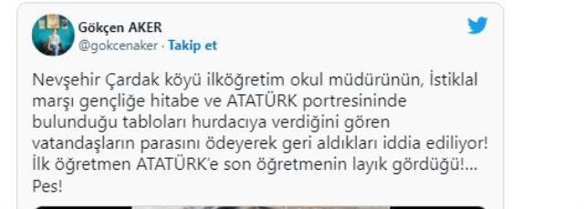 İYİ Partili isim, isyan ederek paylaştı: Atatürk portresini ve İstiklal Marşı'nı hurdacıya satmışlar