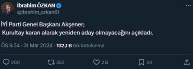 Meral Akşener istifa mı etti? SON DAKİKA! İbrahim Özkan kurultay kararı alındığını duyurdu