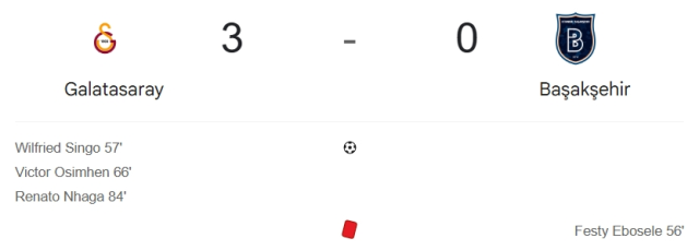Galatasaray Başakşehir maç özeti ve golleri! (ÖZET) Galatasaray Başakşehir kaç kaç bitti, golleri kim attı?