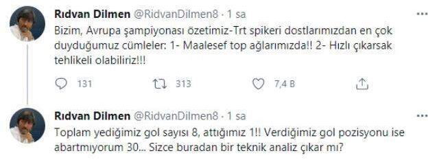 Rıdvan Dilmen'den EURO 2020'ye veda eden A Milli Takım'a tepki: Verdiğimiz gol pozisyonu abartmıyorum 30