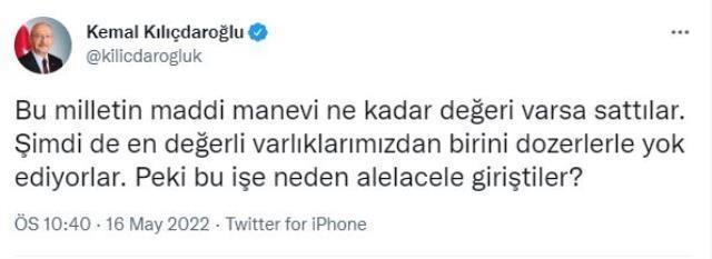 Kemal Kılıçdaroğlu'ndan Atatürk Havalimanı'nın millet bahçesi yapılmasına tepki gösterip, Arapça paylaşım yaptı