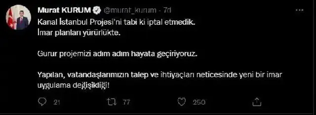 Kanal İstanbul Projesi iptal mi edildi? Jet yanıt Bakan Kurum'dan geldi