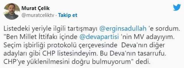 CHP'den aday gösterilmesi tartışmalara neden olan Sadullah Ergin'den ilk açıklama