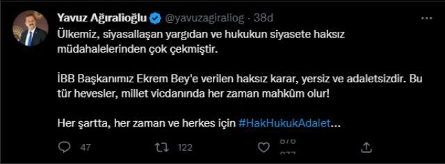 Ekrem İmamoğlu'na hapis cezası verildi! Tepkiler ardı ardına geldi
