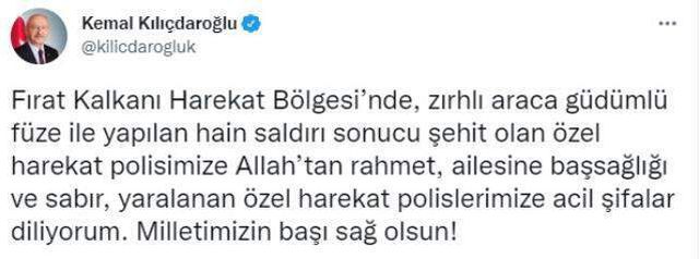 Son Dakika: Fırat Kalkanı Harekat Bölgesi'nden acı haber! PKK'nın füzeli saldırısında 1 Özel Harekat Polisi şehit oldu