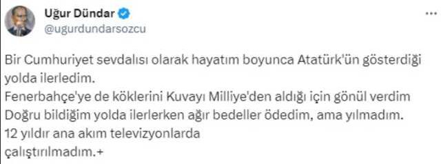 Uğur Dündar Fenerbahçe Divan Kurulu başkanlığını bıraktı mı? Uğur Dündar Divan Kurulu başkanlığını neden bıraktı?