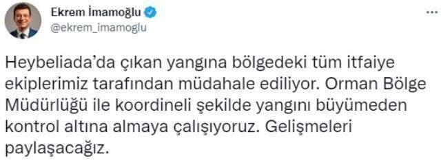 Son Dakika! Heybeliada'da yerleşim yerlerine yakın bir noktada yangın çıktı! Ekipler müdahale ediyor