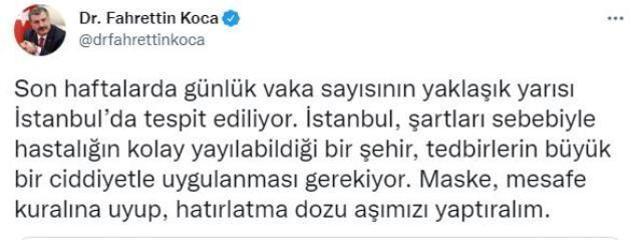 Son Dakika: Türkiye'de 22 Ocak günü koronavirüs nedeniyle 184 kişi vefat etti, 72 bin 856 yeni vaka tespit edildi