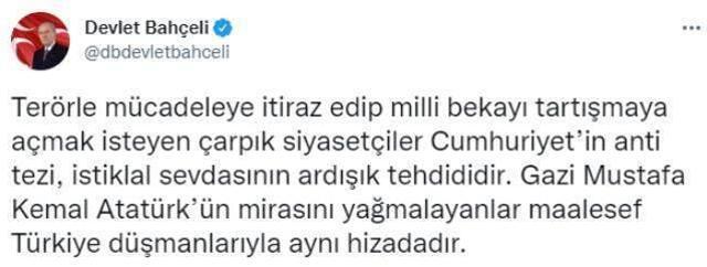 Son Dakika: Bahçeli'den CHP'ye tezkere tepkisi: Türkiye düşmanları ile aynı hizadalar