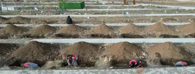 Dikkat çeken hazırlık! Apar topar 500 mezar hazırlandı