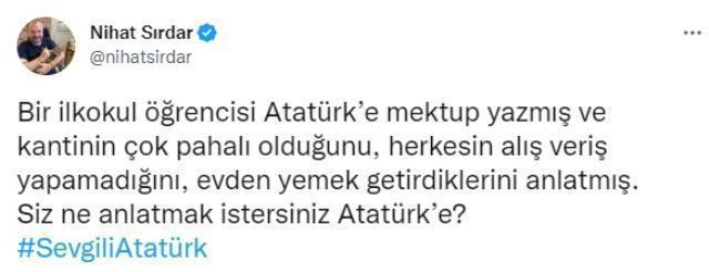 İlkokul öğrencisinin Atatürk'e yazdıp gündem oldu: Kantin çok pahalı, evden yemek getiriyoruz