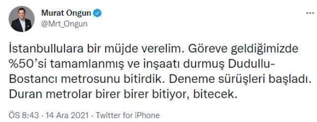 İBB'den vatandaşlara müjde! Yapımı duran metro hattında deneme sürüşleri başladı