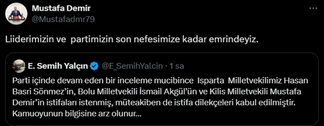 Mustafa Demir kimdir? Mustafa Demir MHP'den neden istifa etti?