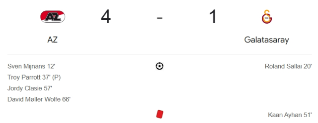 AZ Alkmaar Galatasaray maçı kaç kaç, bitti mi? MAÇ SONUCU! AZ Alkmaar Galatasaray golleri kim attı, canlı maç anlatımı!