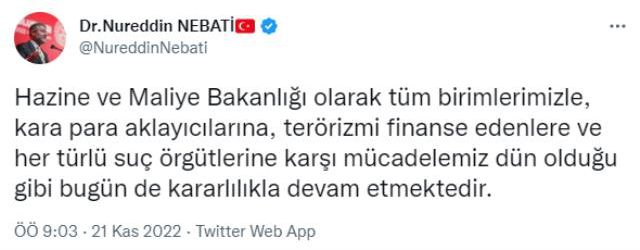 Bakan Nebati'den CHP'li Erdoğan Toprak'ın hazırladığı 'kara para' raporuna sert tepki