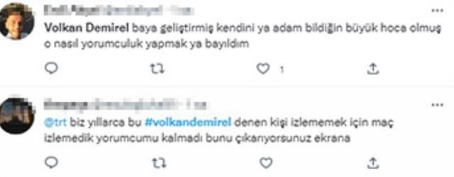 Tarihi maç sonrası Volkan Demirel'in canlı yayında yaptığı yorum sosyal medyayı sallad