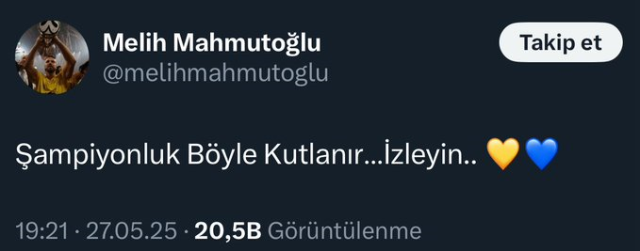 Melih Mahmutoğlu'ndan üstü açık otobüste Galatasaray'a gönderme