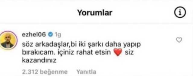 Ezhel müziği bıraktı mı? Ezhel artık şarkı yapmayacak mı?